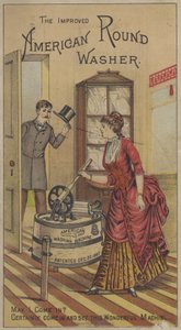 A arruela redonda americana melhorada (cromolitho) de American School