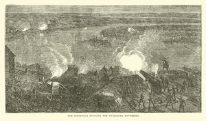 O Indianola executando as baterias de Vicksburg, fevereiro de 1863 de American School