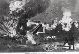 O Interior do Forte Sumter Durante o Bombardeio, 12 de abril de 1861, de &39;Harper&39;s Weekly&39;, 27 de abril de 1861 de American School