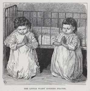 A Oração da Noite dos Pequenos Waifs (litho) de American School