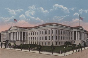 Instituto de Patentes, Washington DC (litografia a cores) de American School