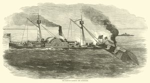 O Sassacus forçando o Albemarle, outubro de 1864 de American School