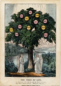 A árvore da vida, pub. por Currier & Ives, 1870 de American School