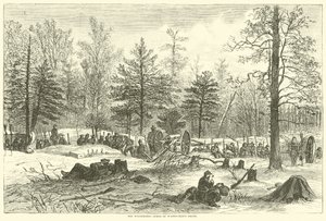 The Wilderness, cena da morte de Wadsworth, maio de 1864 de American School