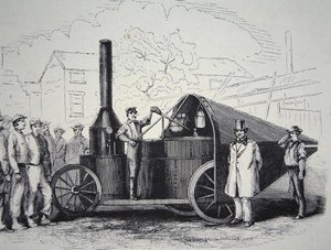 O Winans Steam Gun, capturado dos Confederados durante a Guerra Civil Americana, maio de 1861 (lito) de American School