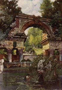Os jardins de Schonbrunn (cor litho) de American School