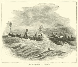 Os monitores em um vendaval, dezembro de 1864 de American School