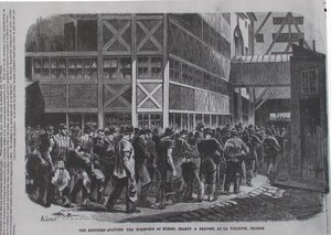 Os refinadores abandonaram a oficina dos Srs. Jeanty & Provost em la Villette, França, da Scientific American, 1870 de American School
