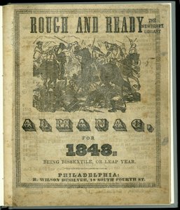 Título do Almanaque Áspero e Pronto para 1848, publicado em 1847 (impressão) de American School