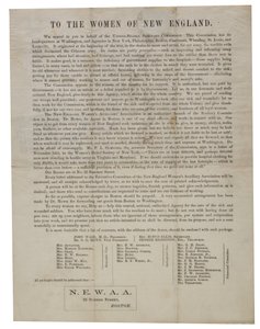 Para as mulheres da Nova Inglaterra (carta circular), c.1862-1865 de American School