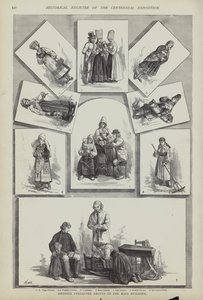Fatos tradicionais suecos, Exposição do Centenário, Filadélfia, Pensilvânia, EUA de American School