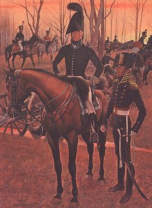 US Horse Artillery, c.1812 (cor litho) de American School