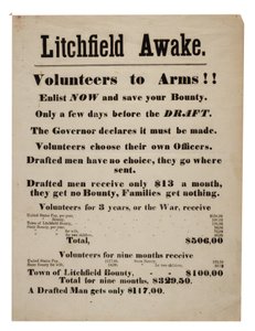 Cartaz de recrutamento da união, 1863 de American School