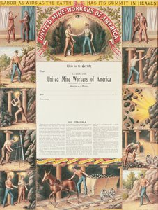 Certificado de Trabalhadores das Minas Unidas, 1890 de American School