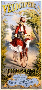 Anúncio da revista de tabaco Velocipede de American School