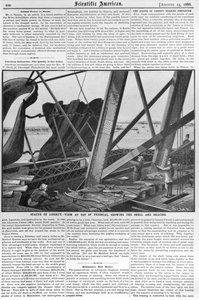 Vista da Estátua da Liberdade, de &39;Scientific American&39;, 14 de agosto de 1886 de American School