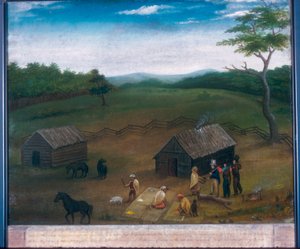 Vista em Elkhart County, Indiana (óleo sobre tela) de American School