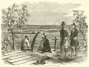 Vista, de, atlanta, de, a, estação sinal, norte, de, a, Chattahoochee, julho, 1864 de American School