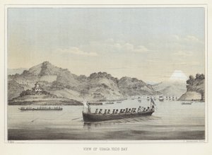 Vista, de, Uraga, baía yedo, japão de American School