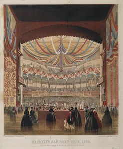Vista da Academia de Música como visto do palco, Brooklyn Sanitary Fair, 1864 de American School
