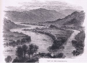 Vista da Susquehanna, ilustração de Cassell