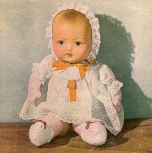 Natureza morta infantil vintage - Boneca de American School
