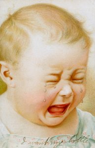 Gráfico vintage de um bebé a chorar de American School