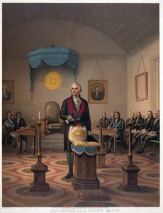 Washington como um mestre maçom, pub. 1870 de American School