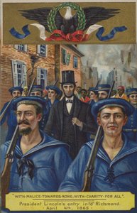 Com malícia para com ninguém; com caridade para todos. Entrada do Presidente Lincolns em Richmond, 4 de abril de 1865 de American School