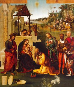 Adoração de Magos, por Amico Aspertini (1475-1552)