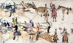 Batalha de Little Bighorn, Montana, EUA, 25-26 de junho de 1876 c1900