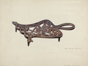 Suporte de ferro plano de Amos C. Brinton