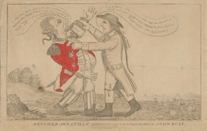 Irmão Jonathan a administrar um Salutary Cordial a John Bull
