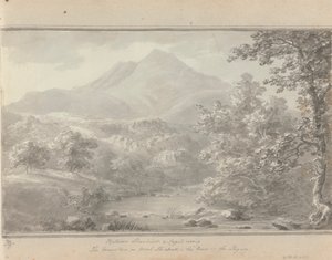 Vistas em Inglaterra, Escócia e País de Gales: Entre Llanrwst e Capel Cerrig, The Mountain is Moel Shiabod, The River is Lligwy de Amos Green