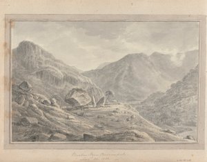 Vistas em Inglaterra, Escócia e País de Gales: Bowdar Stone Borrowdale, 30 de Agosto de 1802 de Amos Green