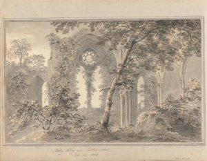 Vistas em Inglaterra, Escócia e País de Gales: Abadia de Netley perto de Southampton, 24 de Julho de 1804 de Amos Green