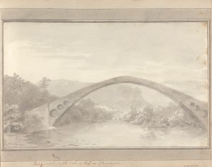 Vistas em Inglaterra, Escócia e País de Gales: Pont Y Pridd, no Vale de Taff ou Glamorgan de Amos Green