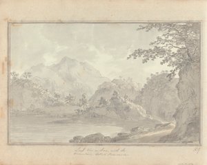 Vistas em Inglaterra, Escócia, e País de Gales: Passeio na Escócia; Loch van-a-char, com a montanha chamada Benvenue de Amos Green
