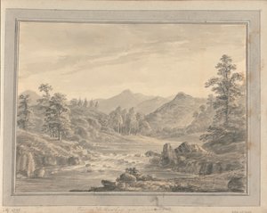 Vistas em Inglaterra, Escócia e País de Gales: Vista sobre o Brathay perto de Clappensgate de Amos Green