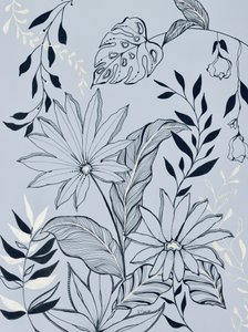 Folhagem tropical serena