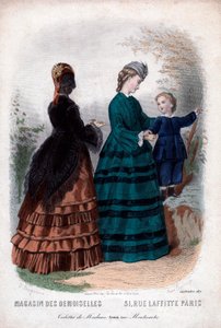 Jornal de moda francês "Magasin des Demoiselles", Paris, 10 de outubro