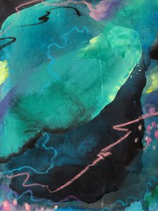 Fluxo Orgânico em Azul-petróleo Escuro de Anastasiya Devochkina