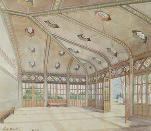 Liceu Victor Hugo, Paris, 1894 (wc no papel) de Anatole de Baudot