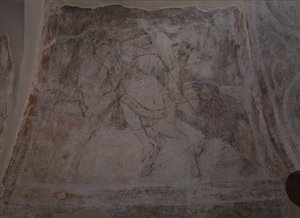 Caça ao urso, século XI de Ancient Russian frescos