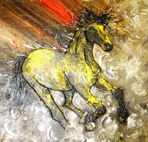Cavalo Amarelo Dinâmico de Anda Bieza