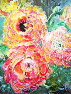 Flores vibrantes de Anda Bieza