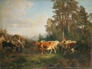 Paisagem com vacas de Anders Askevold
