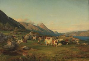 Paisagem com vacas de Anders Askevold