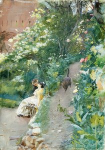 No jardim da Alhambra. 1887 de Anders Leonard Zorn