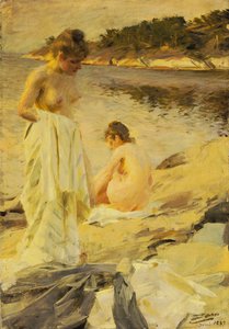 Os Banhistas, 1889 de Anders Leonard Zorn